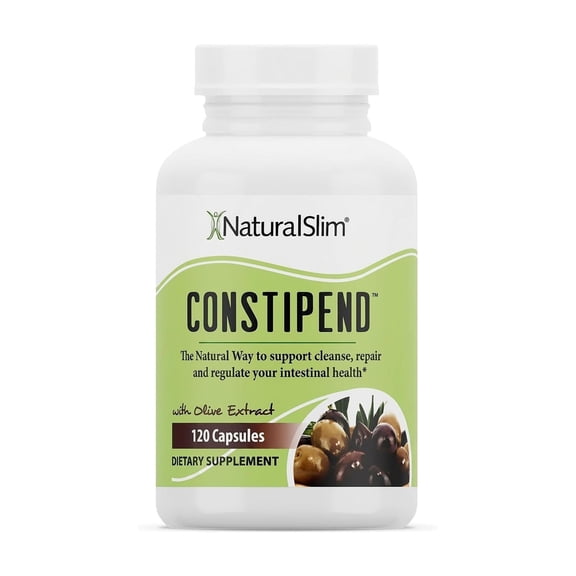 NaturalSlim, Constipation Relief, Stool Softeners Constipend, Colon Cleanser for Women & Men with Magnesium Citrate, Aspartate & Olive Extract, 120 Vegetable Capsules
