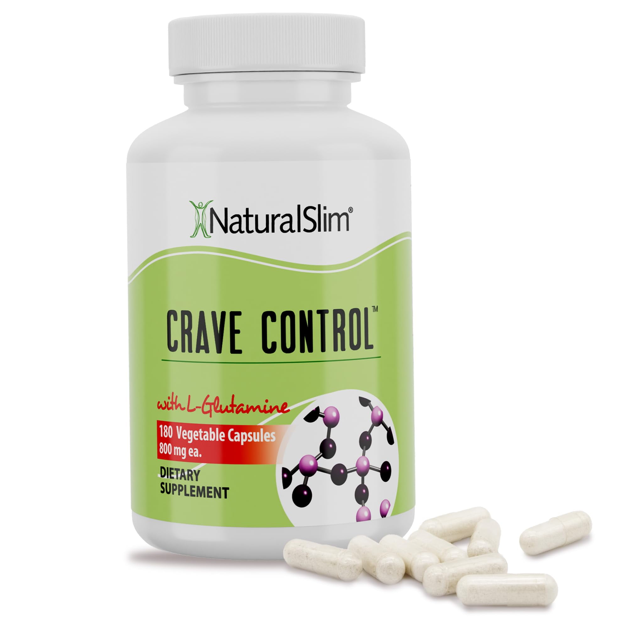 NaturalSlim Crave Control - Appetite Suppressant Pills, 180 Capsules