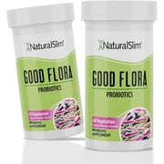 NaturalSlim Probiotic Gentle Formula Supplements for Gut Health, Digestive Health, Immune Support & De-Bloating for Women & Men, 7 Powerful Probiotic Strains, 60 Vegetarian Capsules, 2 Pk