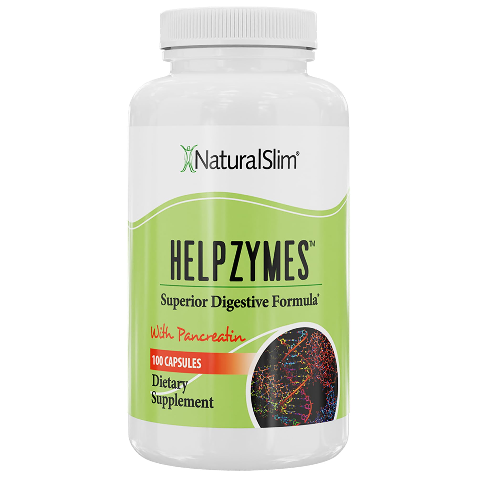 NaturalSlim Helpzymes Digestive Enzymes for Digestion, Bloating, Gas