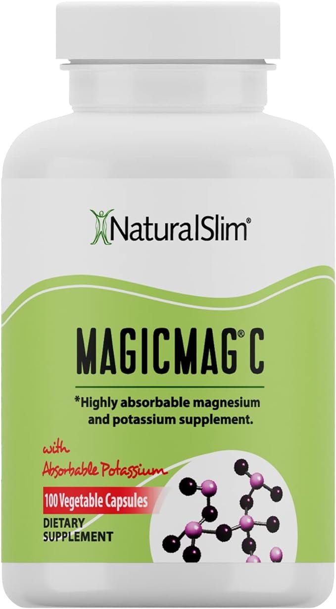 NaturalSlim MagicMag C Magnesium Citrate Capsules Magnesium Supplement with Natural Potassium
