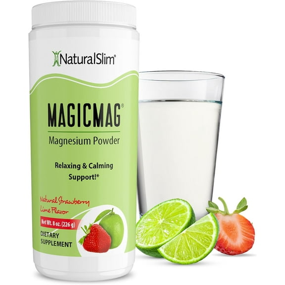 NaturalSlim MagicMag® Magnesium Citrate Powder - Anti Stress Drink Mix - 8oz