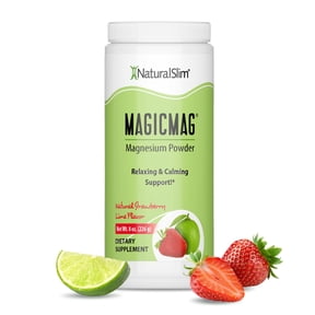 NaturalSlim MagicMag Magnesium Citrate Powder - Anti Stress Drink Mix - 8oz