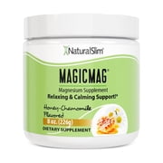 NaturalSlim MagicMag Magnesium Citrate Powder Drink for Relaxation, Stress, Constipation, Better Rest & Digestive Health, Magnesium Supplement for Women and Men, Honey Chamomile 8oz