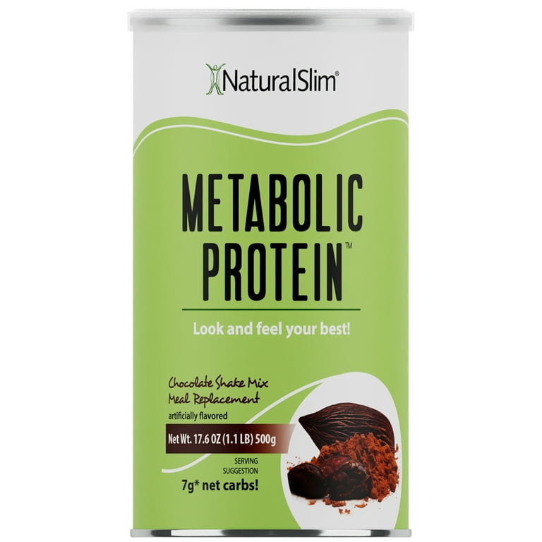 NaturalSlim Metabolic Whey Protein Powder – Chocolate Meal Replacement Shake,  10 Servings 