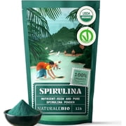 NaturaleBio Organic Spirulina Powder 1 lb | Pure Seaweed Superfood | Herbal Supplement from Tamil Nadu, India