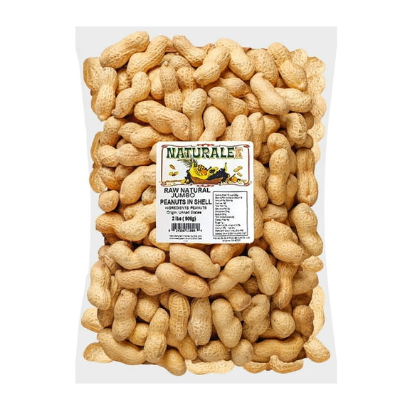 Naturalee Peanuts, Plain In GGA1 Shell 2 lbs - Raw, Unsalted - Natural Healthy Snack, Squirrel or Wildlife Feed