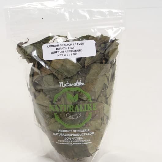 Naturalike DRIED AFANG OKAZI LEAVES -1oz- OKAZI Organic Herbal Tea -100% Raw Natural Herbal Tea - No Sugar, Caffeine Free, - Healthy & Delicious Drinks & Recipes - AFANG OKAZI Dried Cut Leaves -23gr