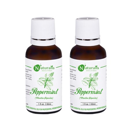 Naturalis Essence Of Nature Peppermint Essential Oil Undiluted Pure And Natural Therapeutic Grade For Steaming, Hair, Skin, Face & Diffuser - (30 Ml) - Pack Of 2