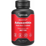 Naturalis New Zealand Astaxanthin 6mg | High Potency with High-Oleic Sunflower Oil | Non-GMO, Soy & Gluten Free | 180 Softgels 6-Month Supply