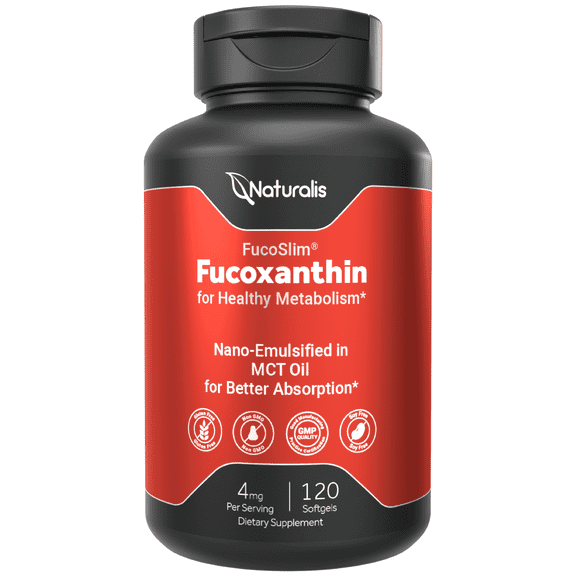 Naturalis New Zealand Fucoxanthin (4mg) | Made with FucoSlim | 120 Softgels (4 Month Supply)