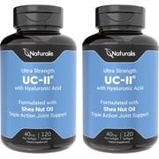 Naturalis UC-II 40 mg with Hyaluronic Acid | Enhanced Undenatured Type II Collagen for Better Joint Health | Pack of 2