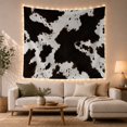 thumbnail image 1 of Naturalistic Cowhide Pattern Against a White Background, Cozy Rustic for Animal Lovers, Modern Wall Art Decor, Housewarming Gift, Tapestry Wall Hanging for Living Room and Bedroom, 1 of 7