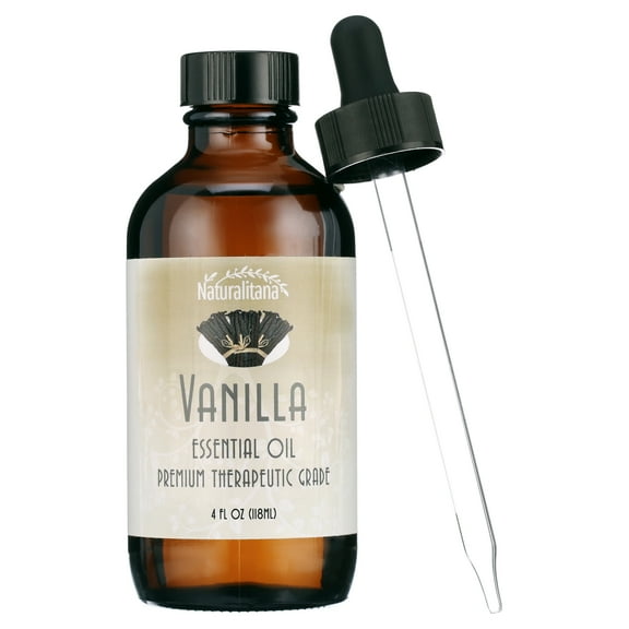 Naturalitana Best Vanilla Essential Oil (4oz Bulk Vanilla Oil) Aromatherapy Vanilla Essential Oil for Diffuser, Soap, Bath Bombs, Candles, and More!