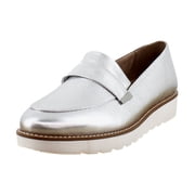 Naturalizer Adiline Womens Loafers & Slip-Ons Silver Metallic Leather Size 6 W