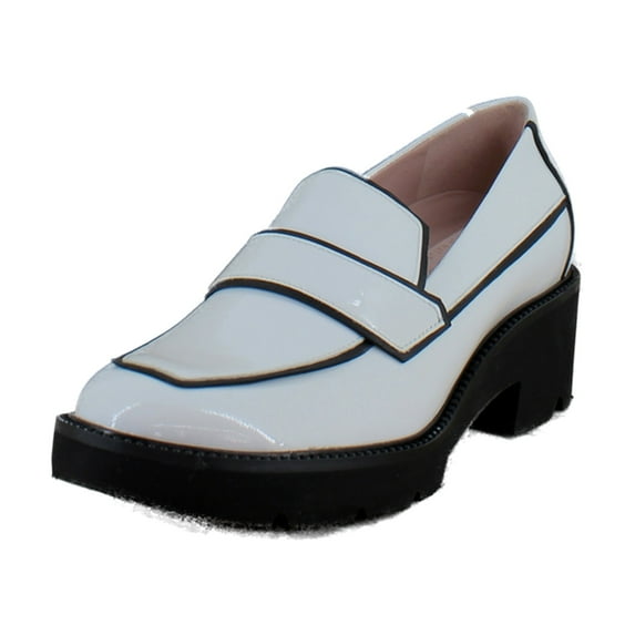 Naturalizer Women's Pnina Tornai Agapi Loafers White Patent Leather 9M