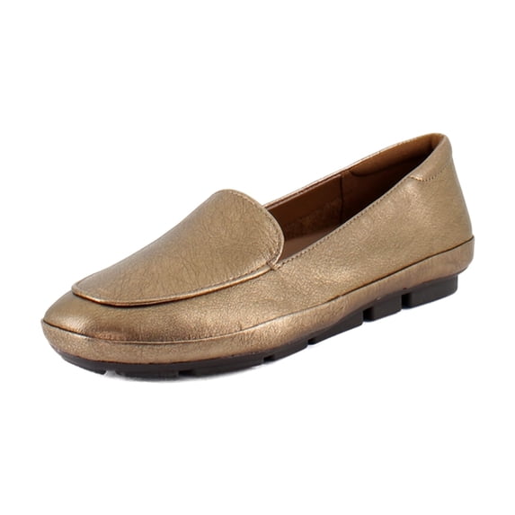 Naturalizer Bashful Women's Loafers & Slip-Ons Soft Bronze Leather Size 8.5 W