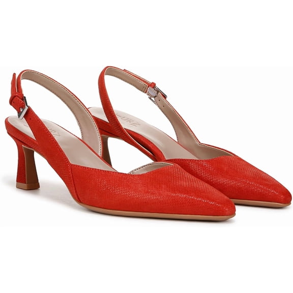 Naturalizer Dalary Women's Slingback Pump Red Suede Textured 9M