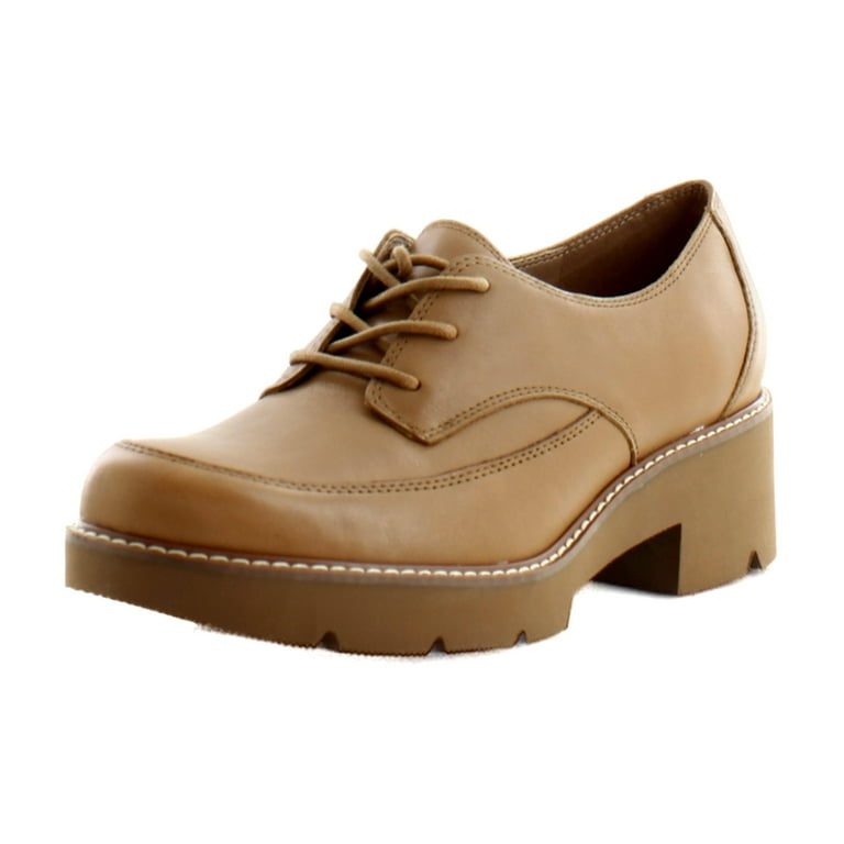 Naturalizer Darry-Lace Women's Oxfords Toffee Brown Leather Size
