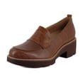 thumbnail image 1 of Naturalizer Darry Women's Loafers & Slip-Ons English Tea Brown Croco Size 6 W, 1 of 8