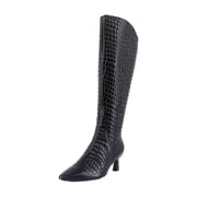 Naturalizer Deesha Wide Calf Women's Boots Black Leather Size 6.5 M