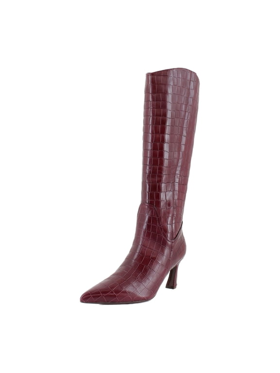 Emily Narrow Calf Women's Boots Cranberry Red Croco Leather