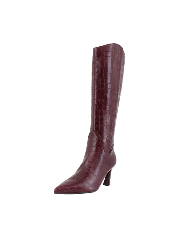 Emily Women's Boots Cranberry Red Croco Leather Size 8 W