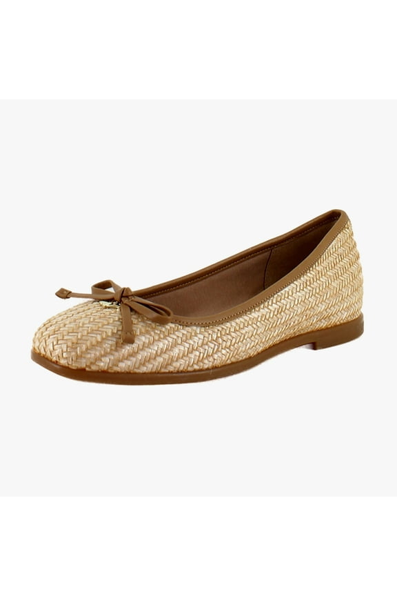 Women's Essential Ballet Flat Tan Straw 5.5M