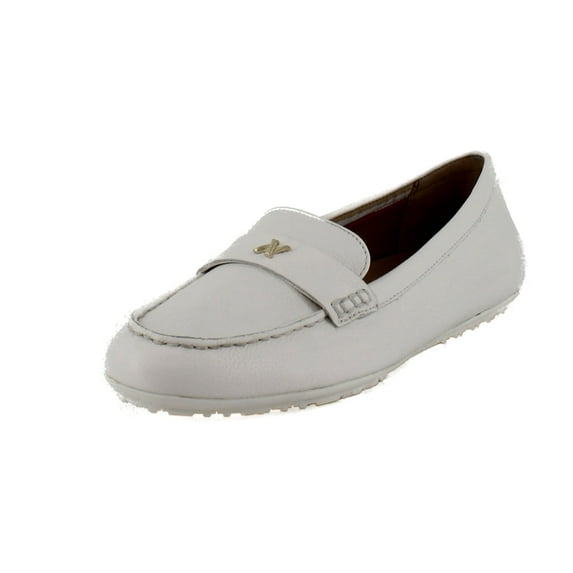 Naturalizer Womens Evie Slip On Casual Loafer Warm White Leather 9W