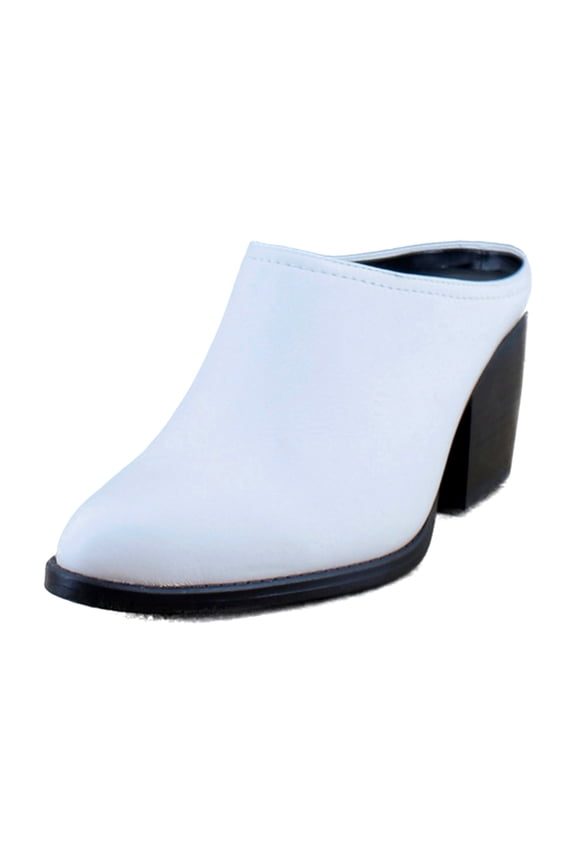 Fairmont-Mule Women's Boots Warm White Leather Size 12 W