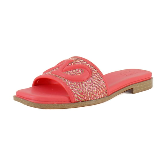 Naturalizer Genevieve2 Women's Sandals Sunset Coral Pink Woven Leather Size 7 W