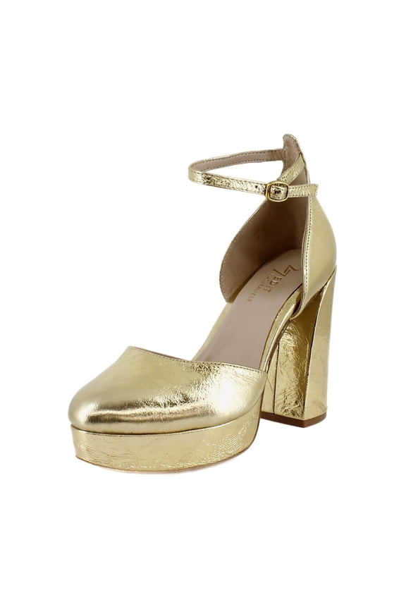 Giovanna Women's Heels Dark Gold Leather Size 5.5 M
