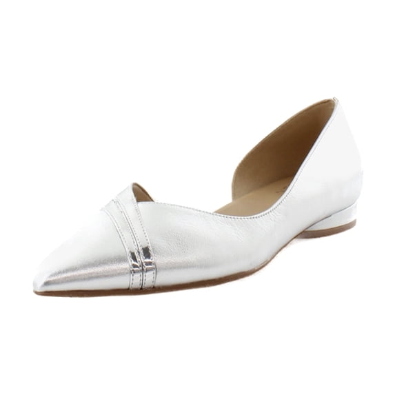 Naturalizer Women’s Henrietta D’Orsay Pointed Toe Ballet Flat Silver 8M