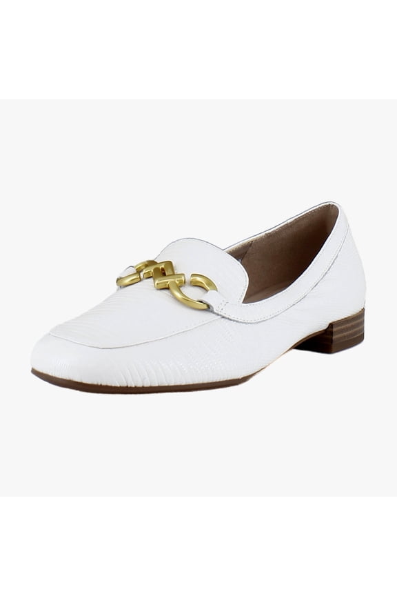 Jovie Women's Loafers & Slip-Ons Warm White Lizard Leather Size 7 W