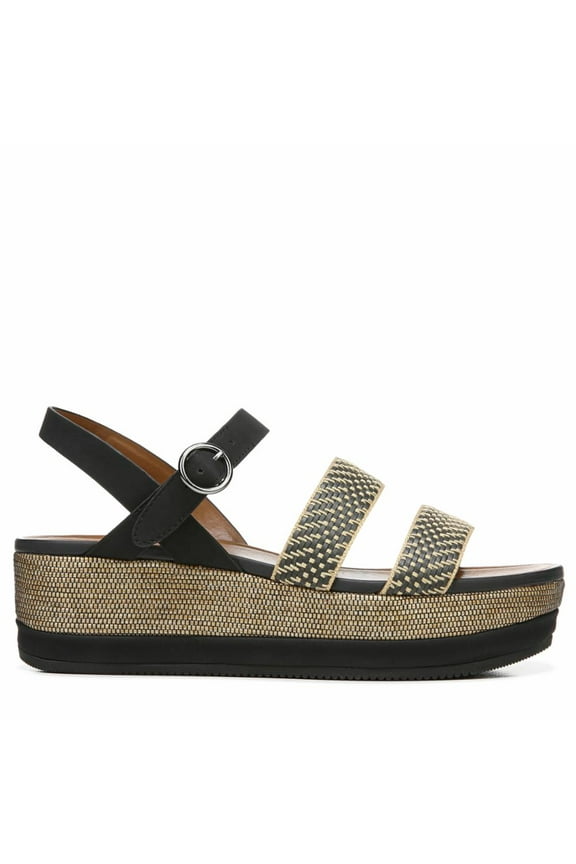 Women's Kaylin 2 Ankle Strap Wedge Sandals Black/Ivory 9M