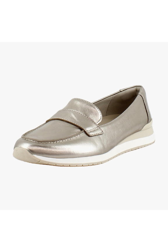Lucy Women's Loafers & Slip-Ons Warm Silver Leather Size 9.5 W