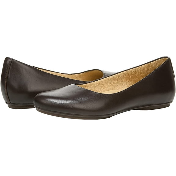 Naturalizer Women's Maxwell Round Toe Slip-On Ballet Flats Forest Brown 9W