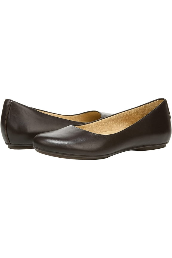 Women's Maxwell Round Toe Slip-On Ballet Flats Forest Brown 9W