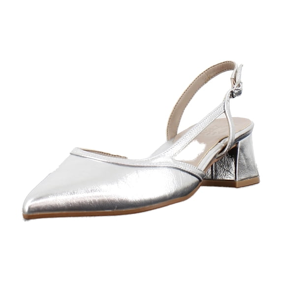 Naturalizer Mila Women's Heels Silver Leather Size 7.5 W