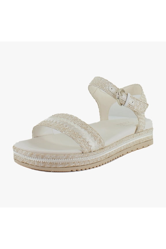 Neila2 Women's Sandals Eggshell Beige Raffia Size 6.5 W