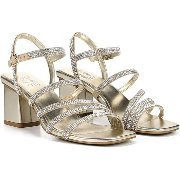 Naturalizer Niko 2 Womens Strappy Ankle Strap Heels Champagne 10.5M