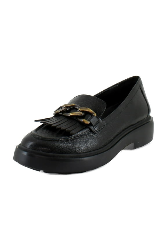 Paris Women's Loafers & Slip-Ons Black Leather Size 5 M