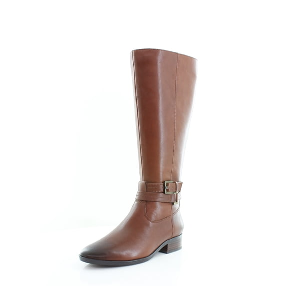 Naturalizer Reid Women's Boots Cinnamon Leather Wide Calf Size 10.5 M