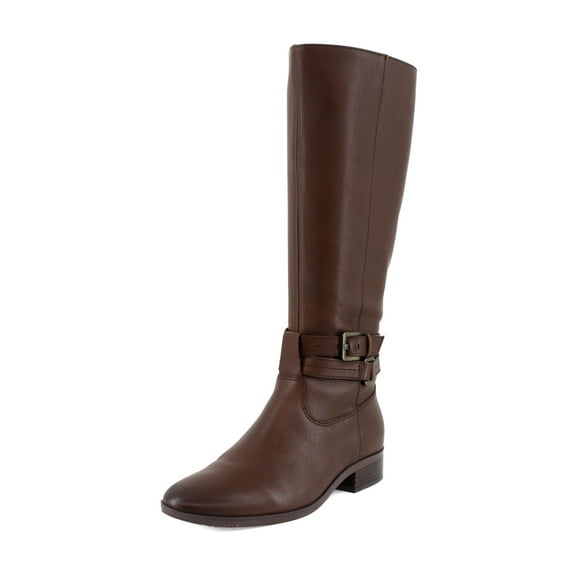 Naturalizer Women's Cinnamon Leather Rory Knee High Wide Calf Boots 9M