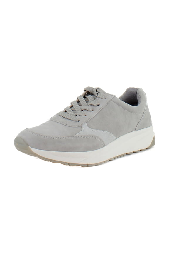 Shay Women's Fashion Sneakers Ice Grey Leather/Suede Size 7.5 M