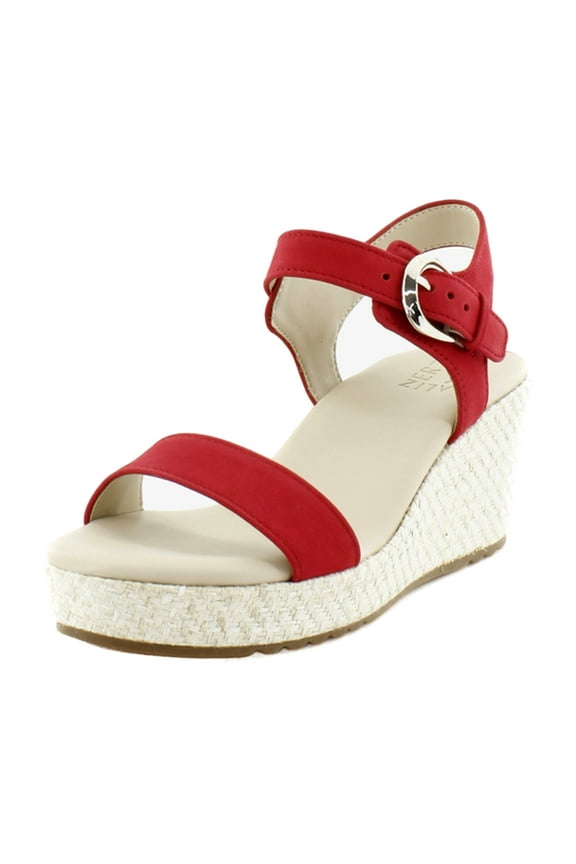 Womens Stella Open Toe Wedge Sandal Crantini Red 8.5M
