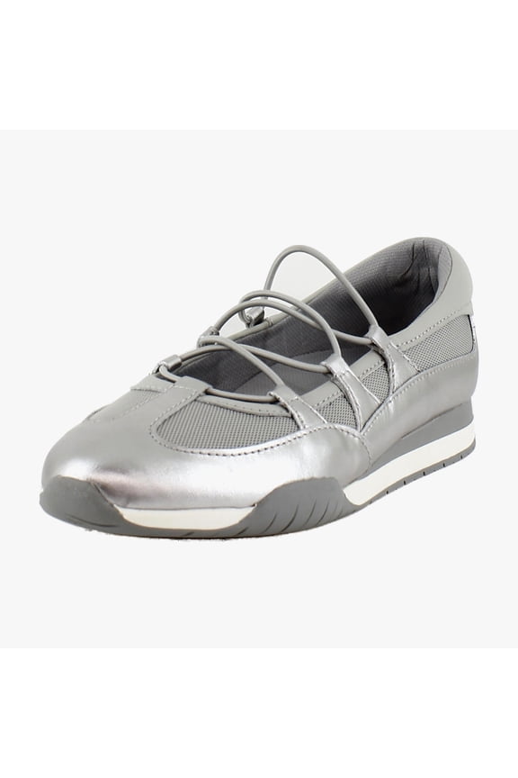 Tallulah Women's Flats Pewter Leather/Mesh Size 7.5 M
