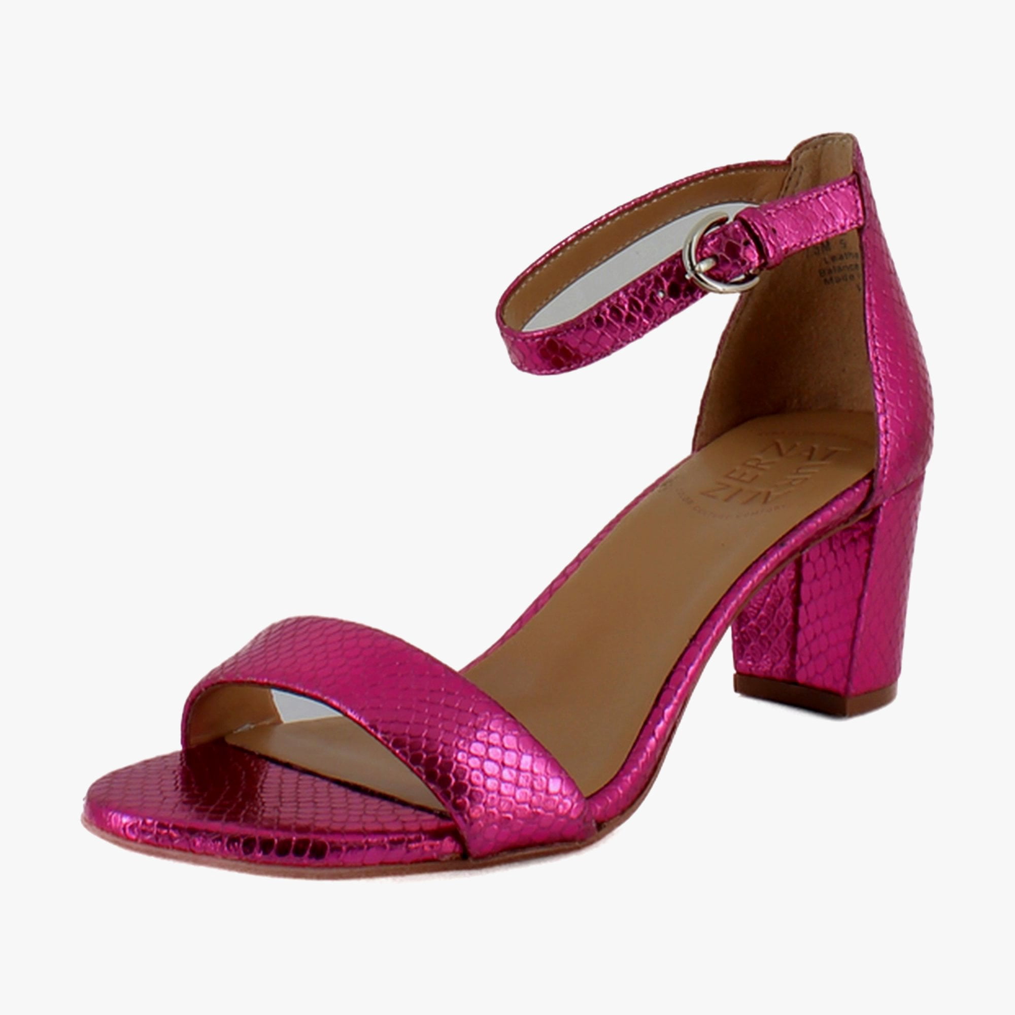 Naturalizer Vera Women's Heels Pink Metallic Snake Size 6.5 M
