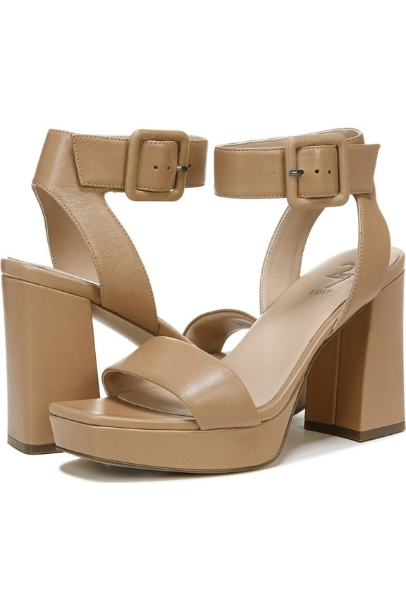 Women's 27 Edit Jaselle Heeled Sandal Taupe Leather 11M