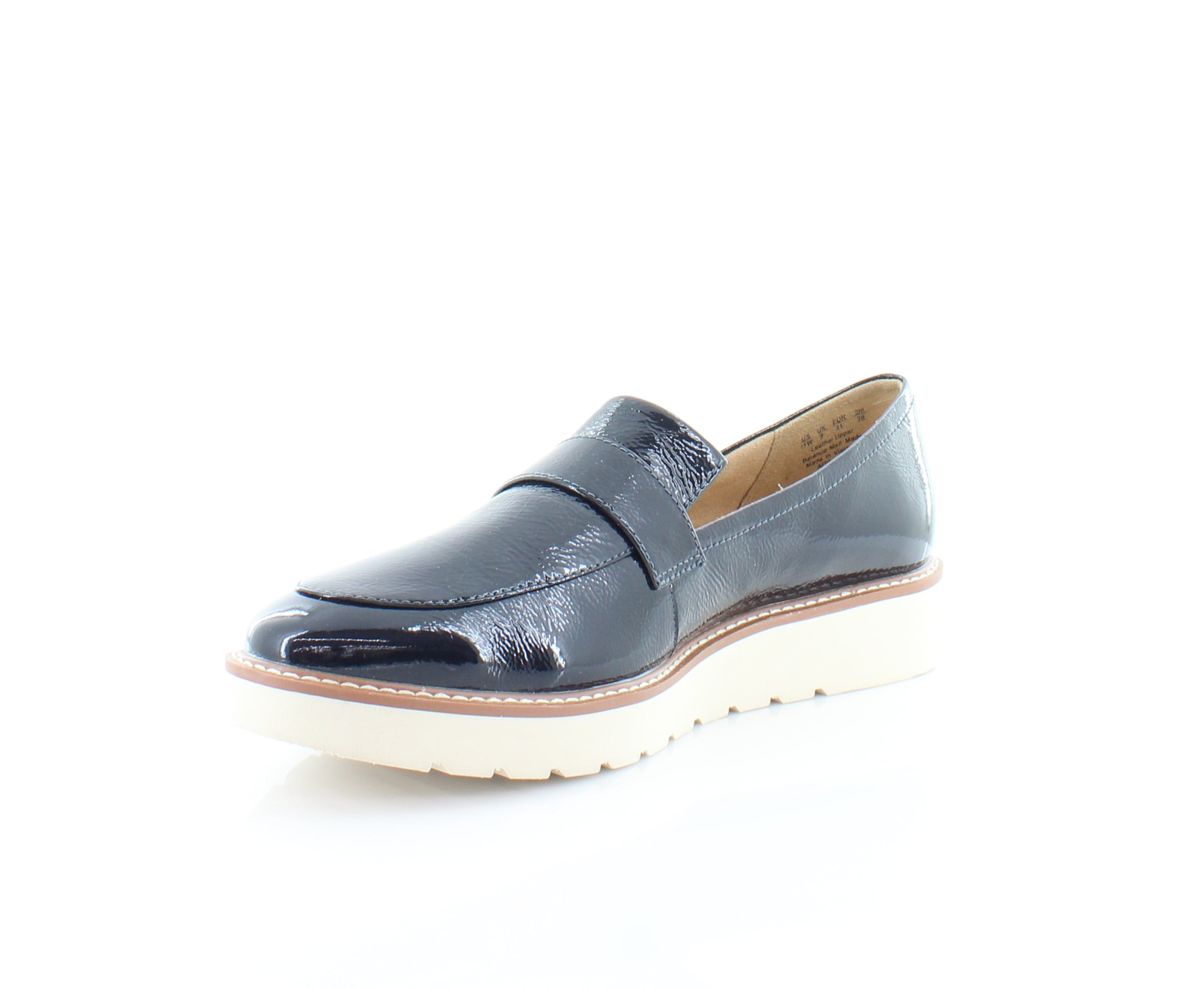 Naturalizer Women s Adaline Slip On Platform Loafers French Navy 7.5W